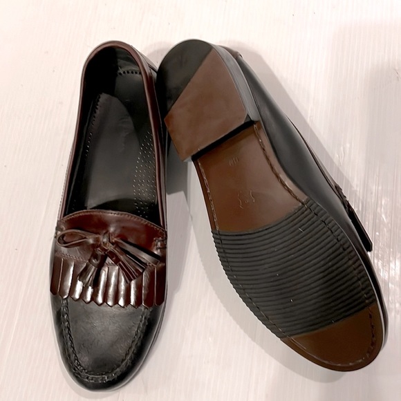 🌟Mens Duck Head Black / Brown Leather Tassel Loafer /Dress Shoe size 13 M - Picture 2 of 13